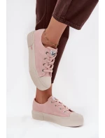 Trampki Damskie Na Platformie LEE ISLA C WOMEN LOW 50253001.78E Różowe