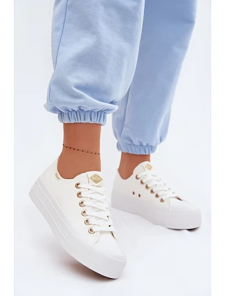 Dámské tenisky na platformě Lee Cooper LCW-26-31-4369 Bílé