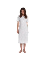 Dámska nočná košeľa 10231-116- 4 biela-sivý vzor - Pastunette Dámska nočná košeľa 10231-116- 4 biela-sivý vzor - Pastunette