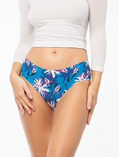 Dámske nohavičky Tissento Simple Classic Blue s kvetmi - Julimex