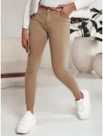 Dámske džínsové nohavice s opaskom CLARET v béžovej farbe FashionStreet UY2197