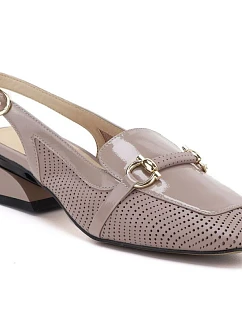 Dámske lakované sandále béžovej farby Artiker 56C1996