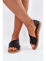 Skórzane Sandały Damskie Artiker 46C1016 Czarne