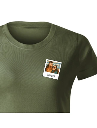 Personalizované dámske tričko s polaroidom Personalizované dámske tričko s polaroidom