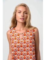 Dámske šaty Twiggy 18518 Orange and Blue - Vamp