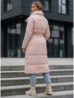 Dámsky prešívaný kabát FAVI ružový FashionStreet TY3090