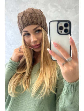 Fleecová čiapka Iwona K221 mocca Fleecová čiapka Iwona K221 mocca