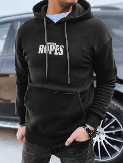 Pánska mikina s potlačou čierna FashionStreet BX5662
