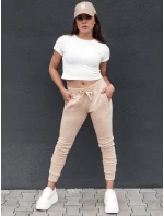 Dámske tepláky FITS beige FashionStreet UY2144