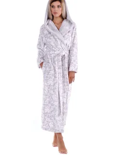 Dámsky župan Flora s kapucňou 3956 9103 dove grey - Vestis
