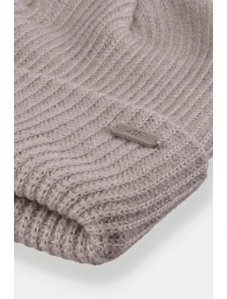 Dwuwarstwowa Czapka Damska 4F 4FAW23ACAPF291-83S Beżowa