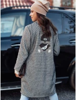 Dámsky oversize kabát TEDDSTYLE black FashionStreet NY0725
