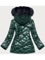 Dámska zelená plus size prechodná bunda (mm21-76) Dámska zelená plus size prechodná bunda (mm21-76)