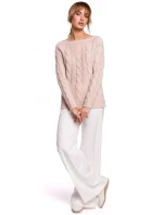 Sveter s výstrihom Bateau M511 sivý - Moe