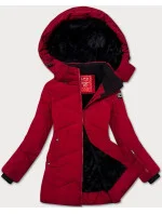 Dámska zimná bunda s odnímateľnou kapucňou LHD bordová (LHD-24577)