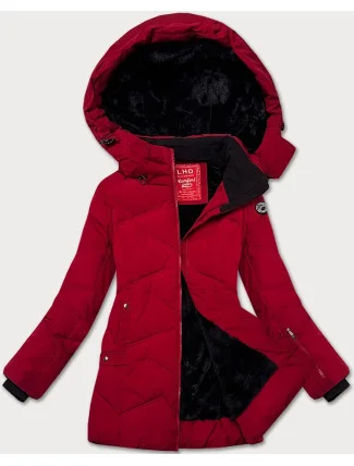 Dámska zimná bunda s odnímateľnou kapucňou LHD bordová (LHD-24577)