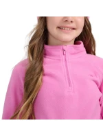 Dievčenská fleecová mikina 4F F060 fuchsiová 4FJWAW25UFLEF060 55S