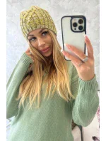Veselá fleecová čiapka K225 kiwi+khaki