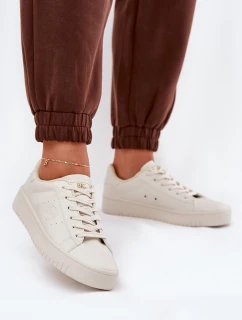 Niskie Trampki Damskie Z Eko Skóry Big Star NN274578 Beżowe