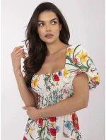 Šaty DHJ SK 19396.76 ecru Šaty DHJ SK 19396.76 ecru