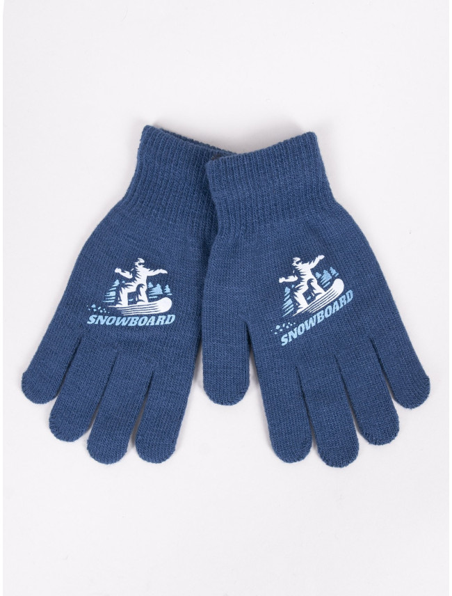 Chlapčenské päťprsté rukavice Yoclub RED-0012C-AA5A-013 Blue