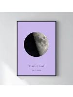 Personalizovaný magický fotobilder v ráme – 50 × 70 – fázy mesiaca
