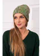 Fleecová čiapka Zoja K306 zelená+béžová