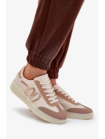 Niskie Buty Sportowe Damskie Z Eko Skóry Beżowe Iladira