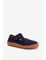 Dětské pantofle na suchý zip Barefoot Froddo Cannvas G1700439 tmavě modré Dětské pantofle na suchý zip Barefoot Froddo Cannvas G1700439 tmavě modré