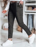Dámske nohavice chinos s opaskom LINESKA khaki FashionStreet UY2576