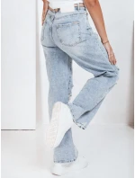 Dámske modré džínsy so širokým rebrovaním FashionStreet UY2794