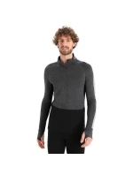 Icebreaker Pánske termo tričko M Zoneknit 260 LS Half Jet H/BLK grey (IB0A56HF585)