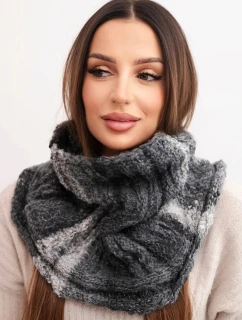 Dámsky vlnený mäkký šál golfový zimný KN21 graphite