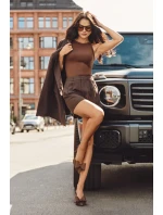 Szpilki Z Odkrytymi Piętami I Kokardką Brązowe Eklevia