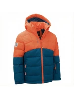 Trollkids Detská zimná bunda Gryllefjord nepremokavá oranžová/modrá (365-428)