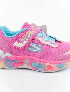 Skechers S Lights LED Detské športové topánky na suchý zips pre dievčatá
