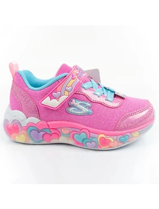 Skechers S Lights LED Detské športové topánky na suchý zips pre dievčatá