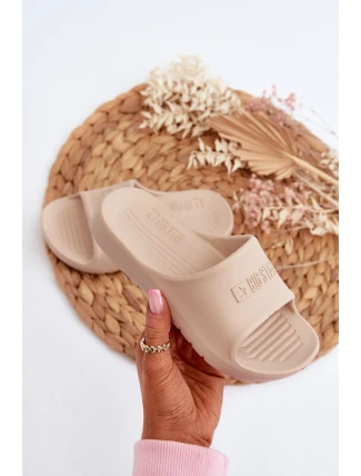 Ľahké penové detské papuče Big Star NN374559 beige