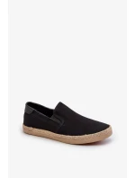 Pánske tenisky Espadrille s opletením, čierne Fenen