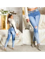 Sexi džínsy s vysokým pásom J5317D - Koucla Sexi džínsy s vysokým pásom J5317D - Koucla