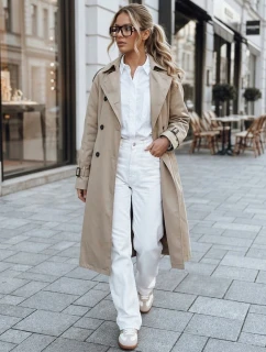 FashionStreet dámsky dvojradový béžový kabát TY5352