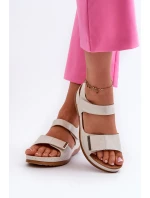 Pohodlné dámske sandále na suchý zips Silver Iphiope Pohodlné dámske sandále na suchý zips Silver Iphiope