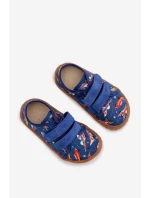 Dětské bačkůrky Barefoot Vesmírná loď Froddo Canvas G1700440-5 Modré