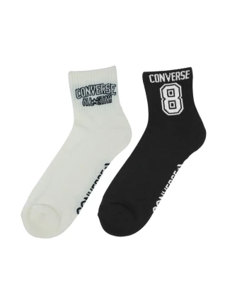 Ponožky Converse 2 ks biele, čierne E1345A Ponožky Converse 2 ks biele, čierne E1345A