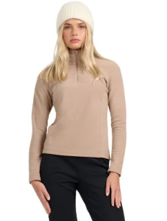 Dámska fleecová mikina 4F F069 svetlohnedá 4FWAW25UFLEF069 82S