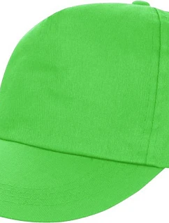 Result Headwear RC 080X – 5-panelová polyesterová čiapka s výložkou 28.080X lime