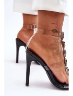 Wysokie Sandałki Szpilki D&A MR-16 Czarne