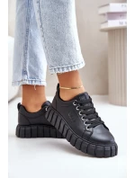 Ocieplane Sneakersy Damskie Big Star MM274617 Czarne