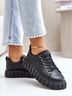 Ocieplane Sneakersy Damskie Big Star MM274617 Czarne