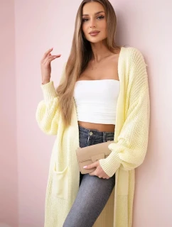 Dlhý sveter žltý